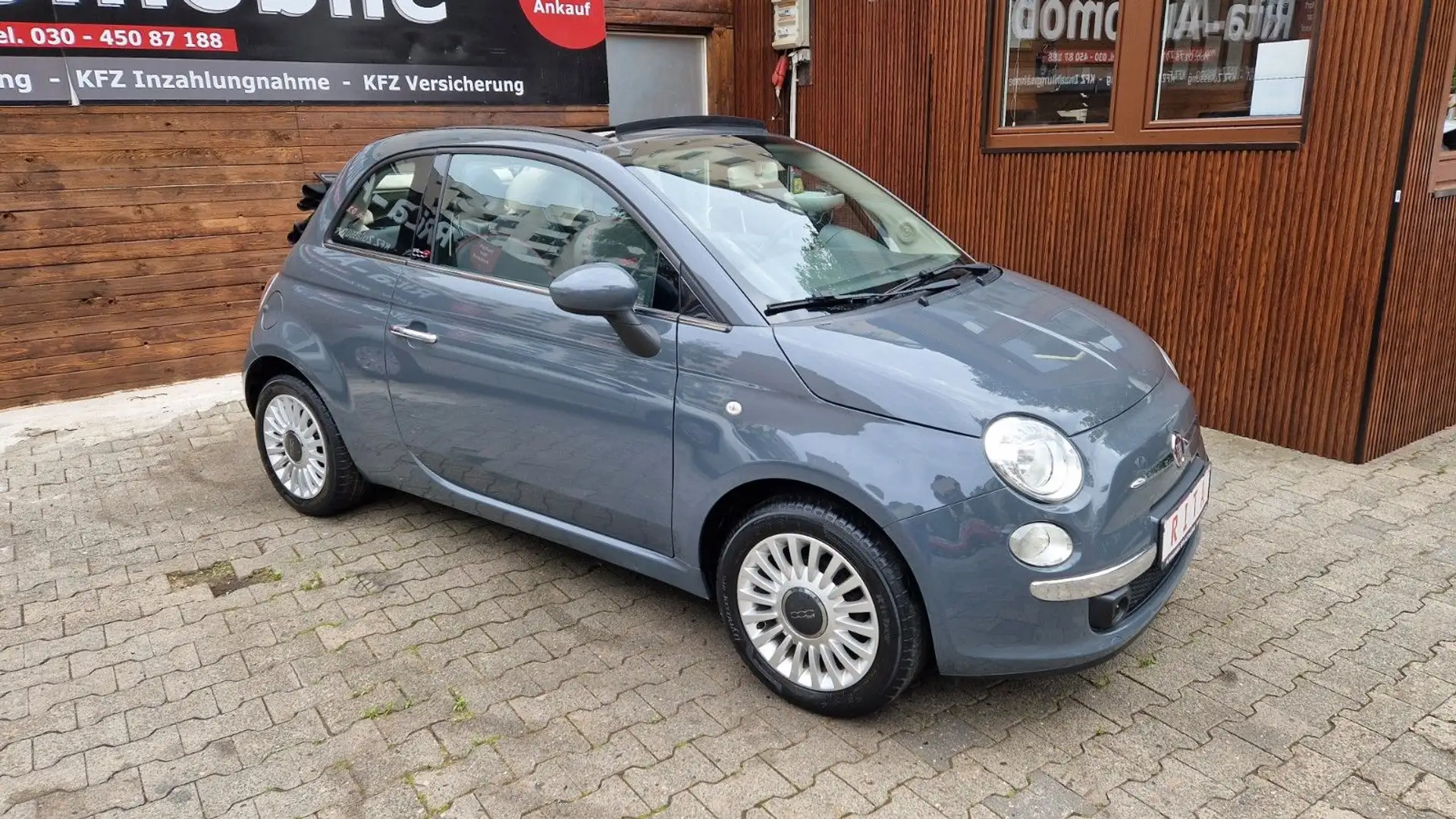 Fiat 500 Cabrio, PDC, AHK, Klima Grau - 2