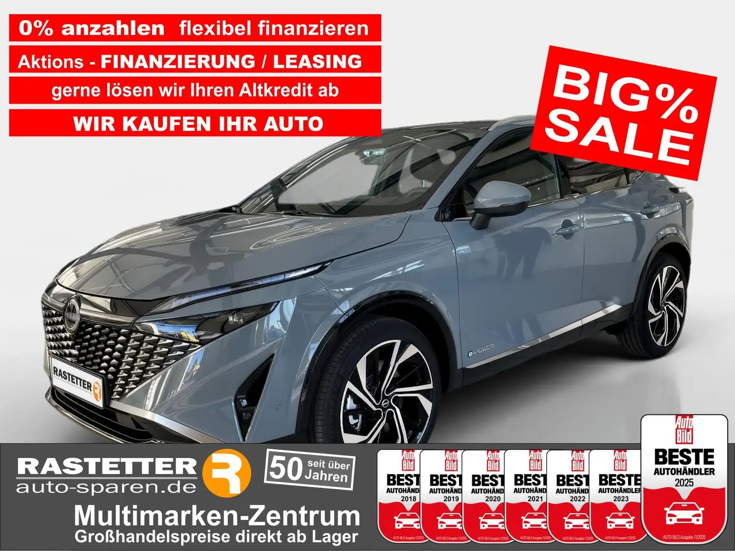 Nissan Qashqai e-POWER tekna+ Plus 20Zoll+Leder+Pano+ProPILOT+Bos Grau - 1