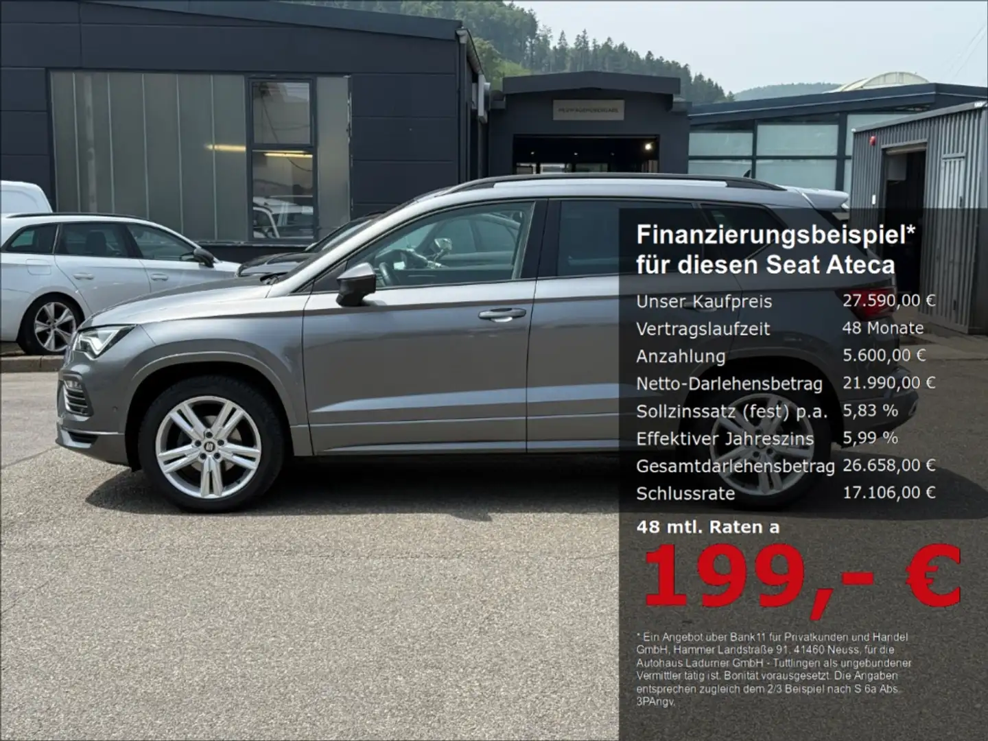 SEAT Ateca FR 1.5lTSI DSG* NAVI+LED+PDC+AHK+el.Heckklappe* Gris - 2