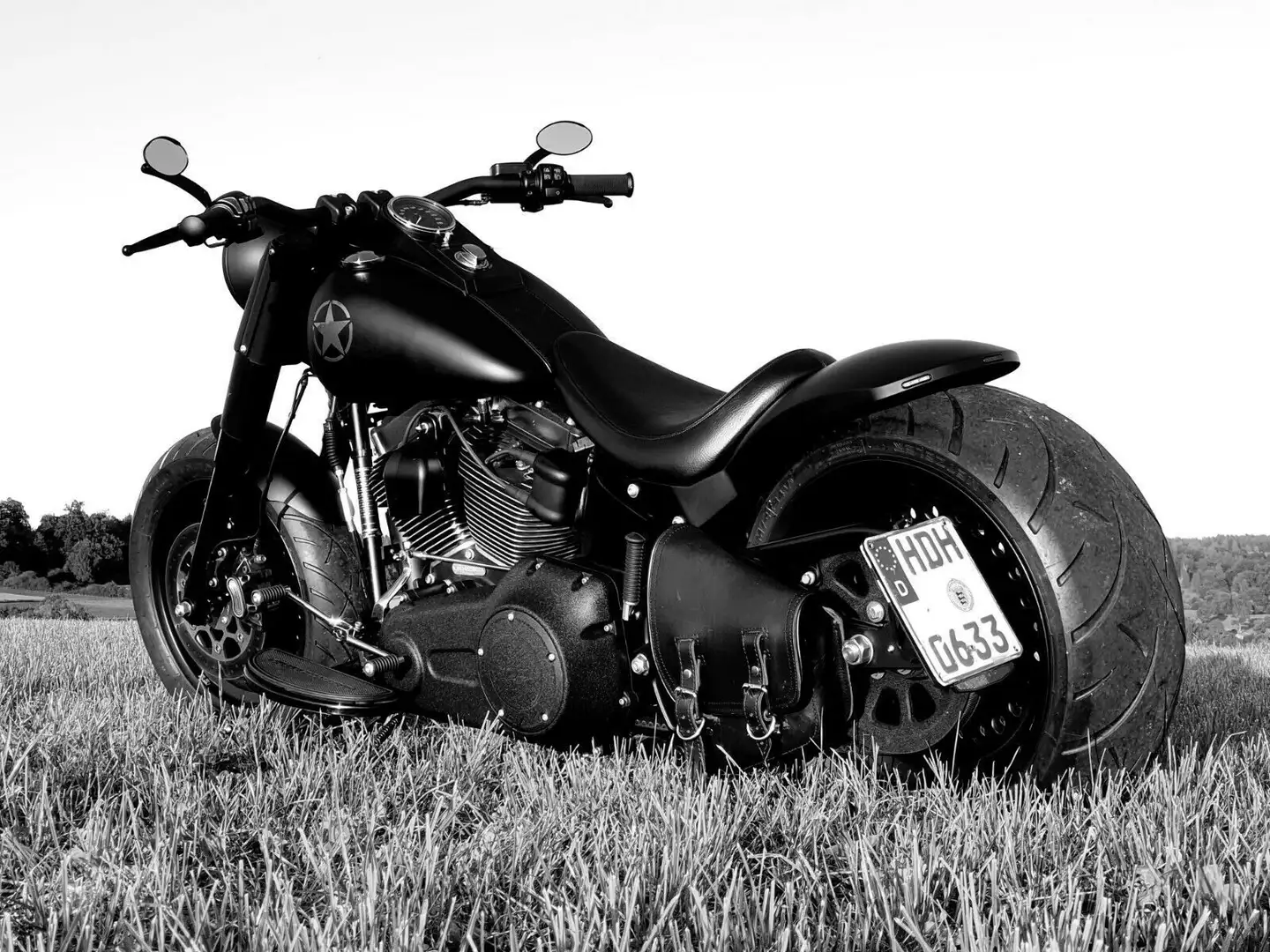 Harley-Davidson Fat Boy Sp 260 Schwarz&laut Umbau Kess o. Jekil Black - 1