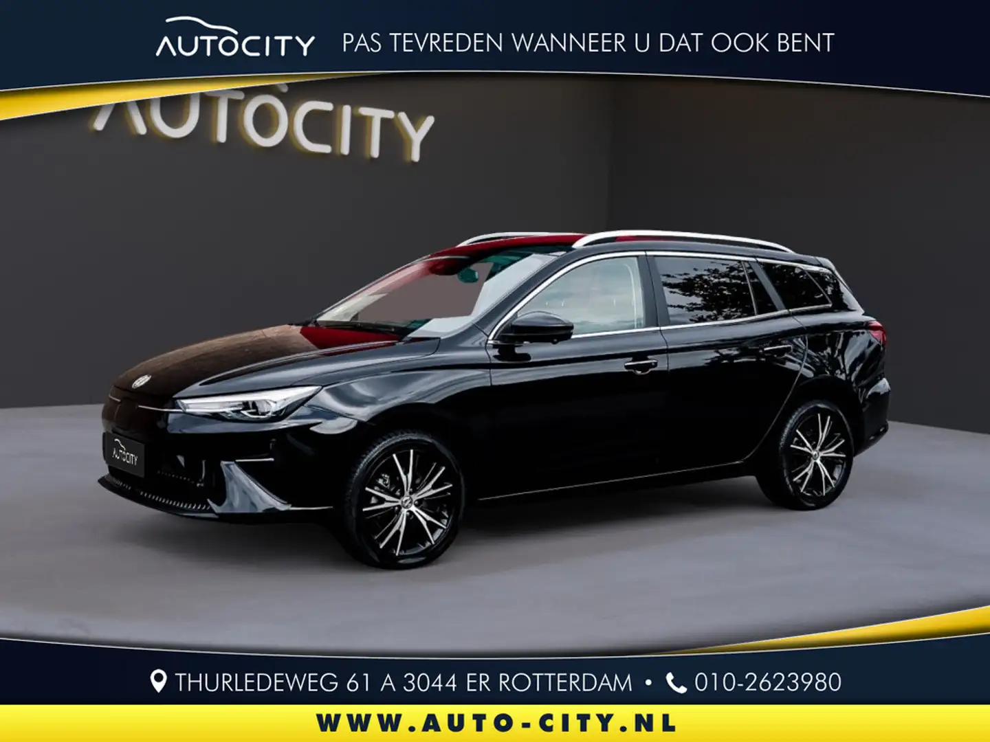 MG MG5 Electric Standard Range Luxury 50 kWh | Leder | 36 Zwart - 1