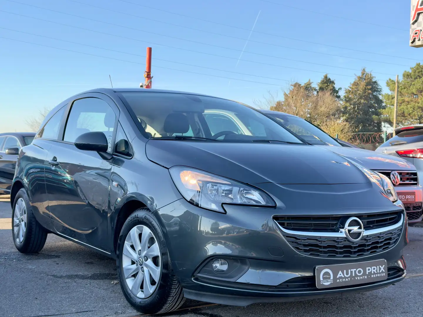 Opel Corsa-e 1.2i Edition Clim Faible Km Carnet Euro 6b Gris - 2