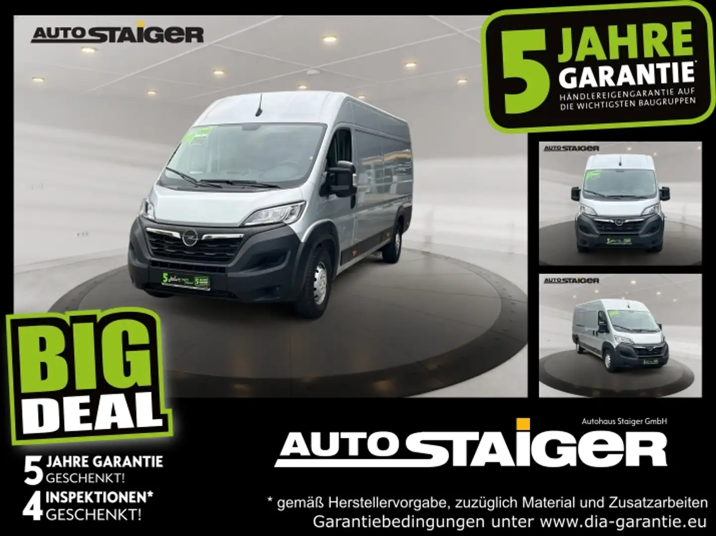 Opel Movano L4H2 3.5t Kamera AHK, PDC, Standheizung, Grau - 1
