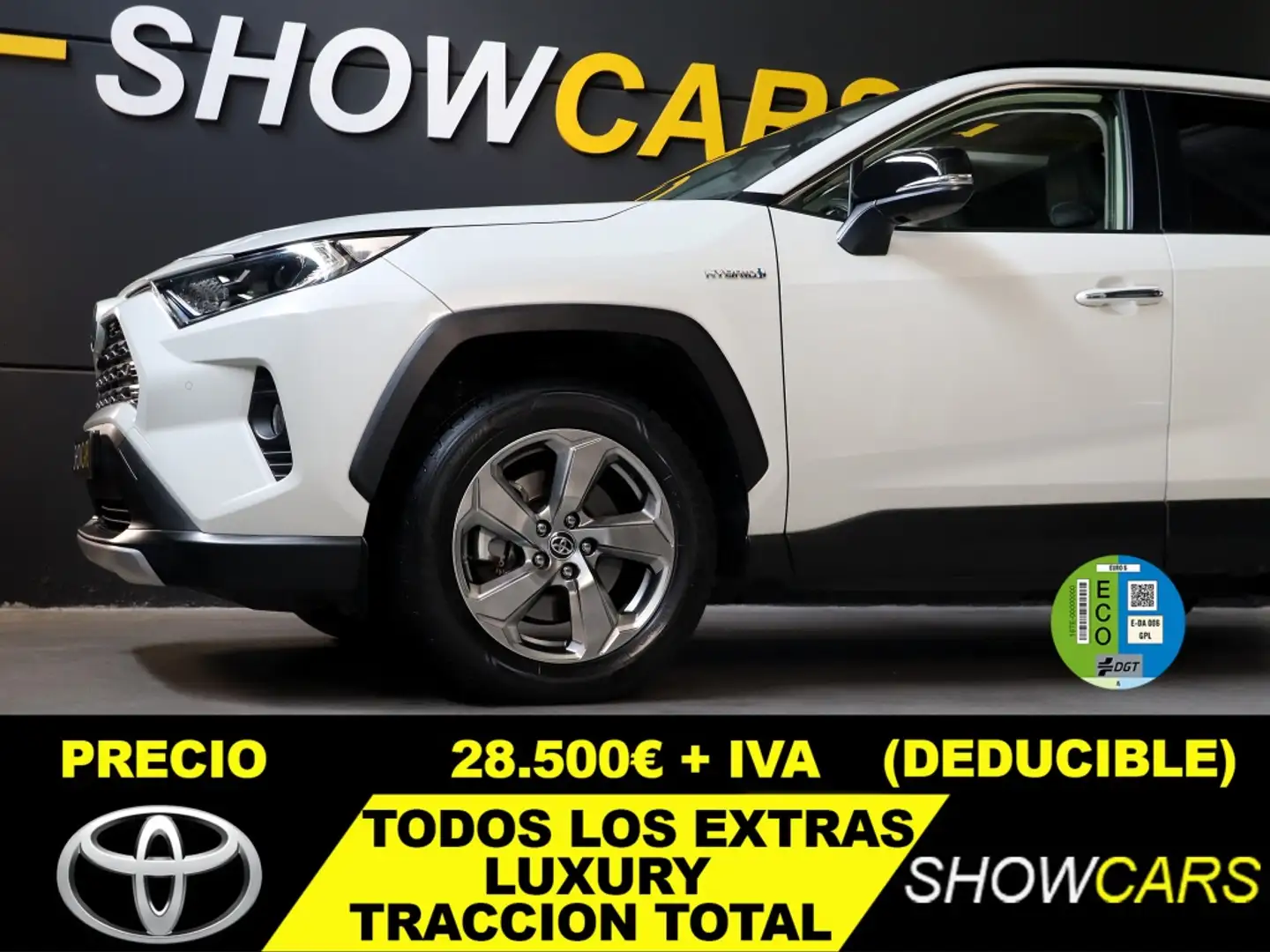 Toyota RAV 4 2.5 hybrid 4WD Luxury Blanc - 1