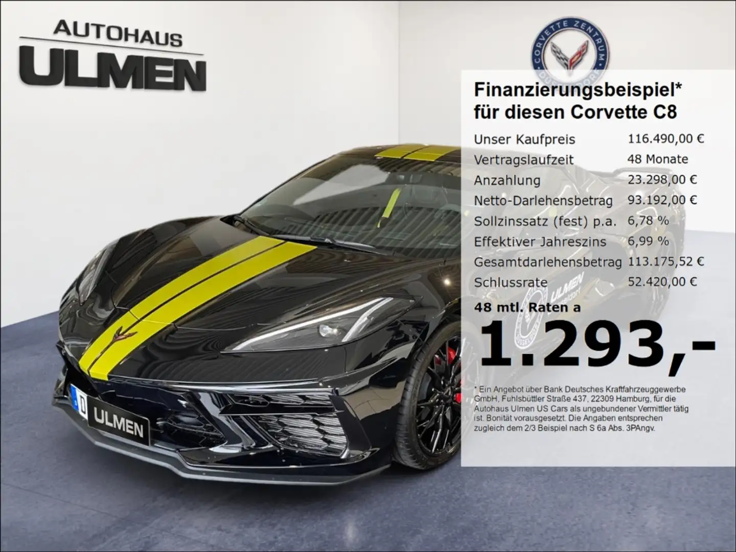 Corvette C8 Stingray 3LT Z51 Lift Magnetic COC Competition Czarny - 1