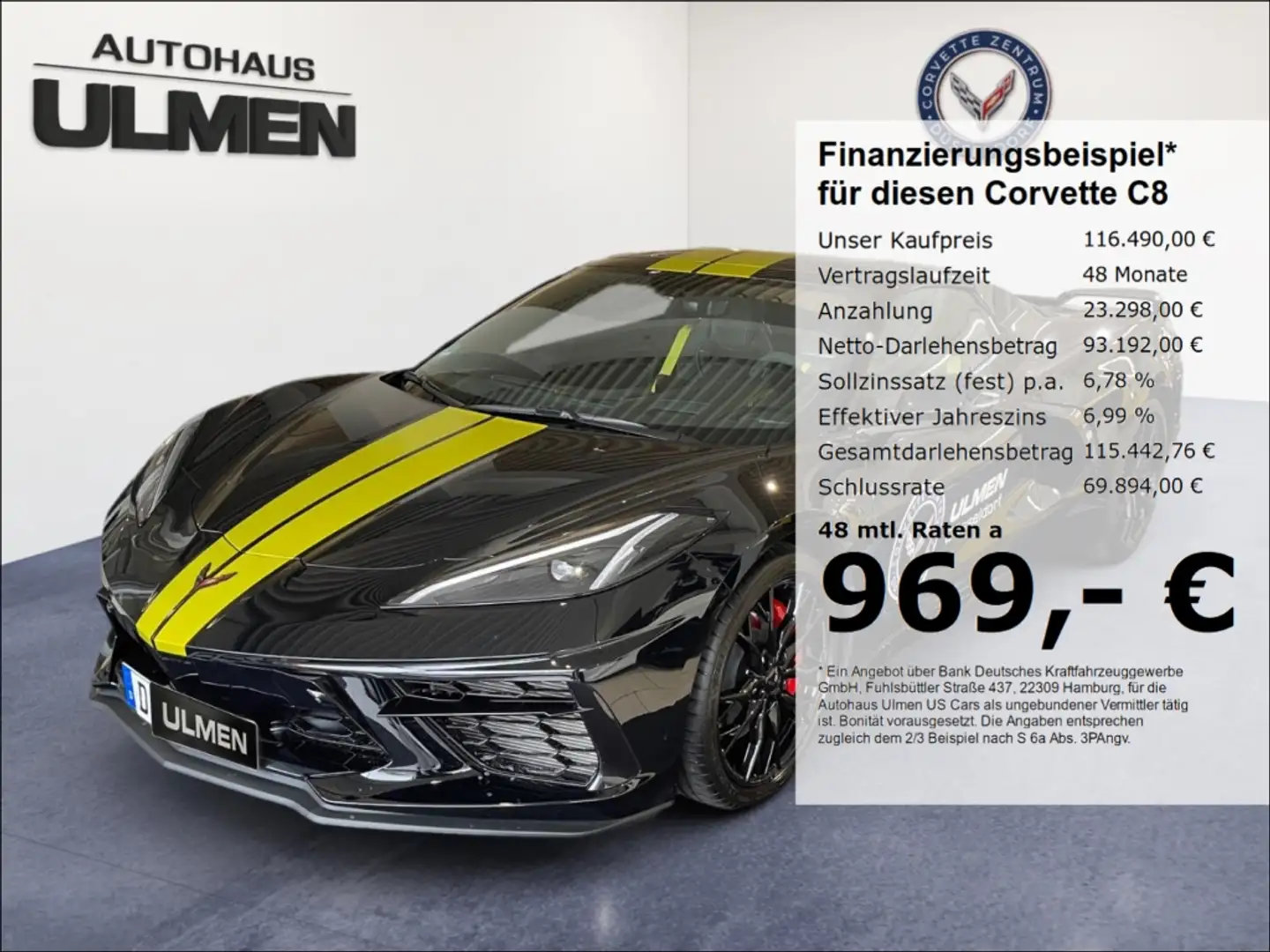 Corvette C8 Stingray 3LT Z51 Lift Magnetic COC Competition Schwarz - 1