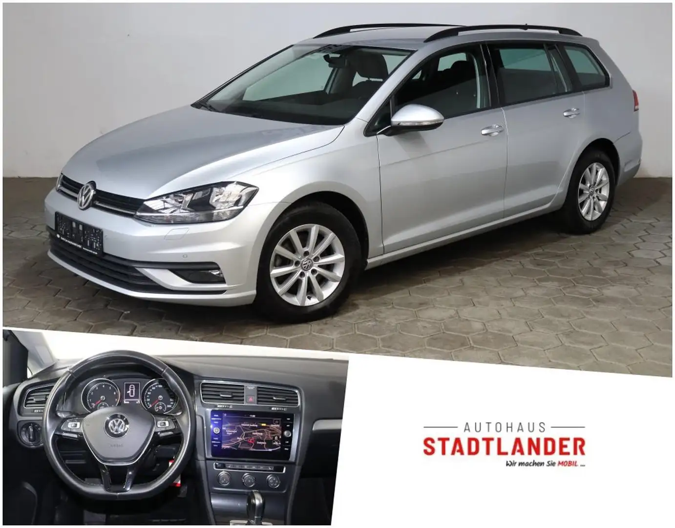 Volkswagen Golf Variant Golf VII Variant  Trendline 1.0 TSI DSG NAVI*SHZ Silber - 1
