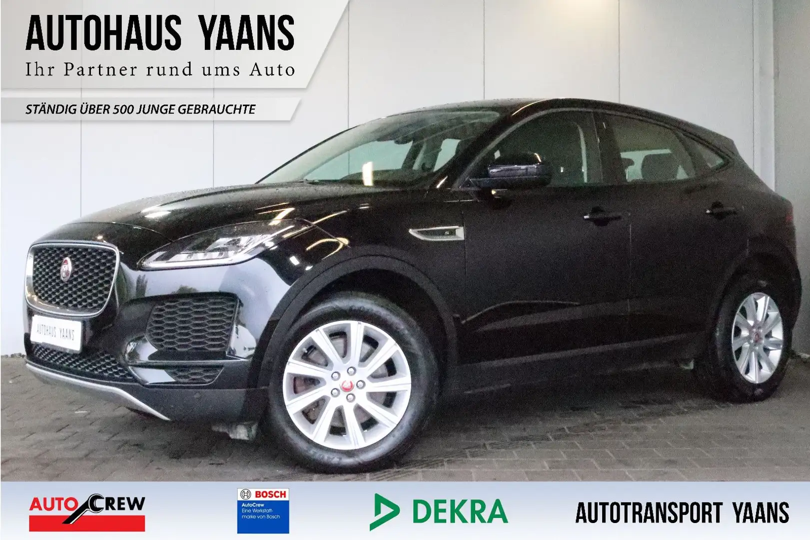 Jaguar E-Pace E-PACE 2.0 AWD TEMP+KAM+LED+NAVI+LEDER+MERIDIAN Zwart - 1