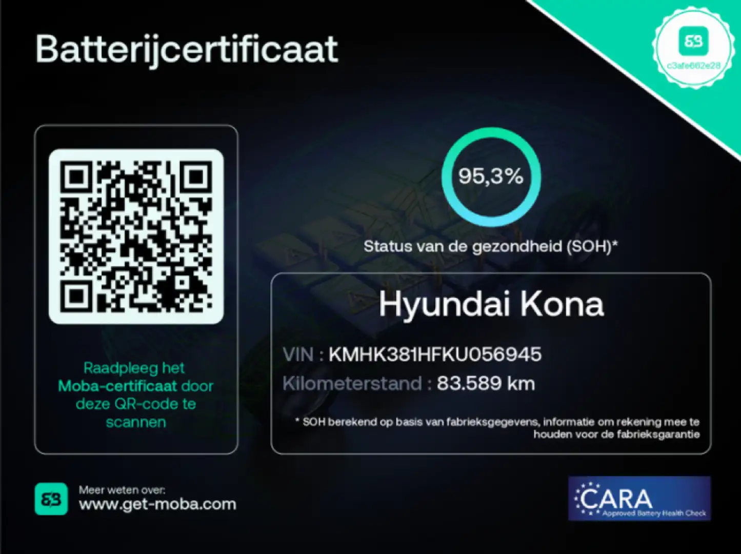 Hyundai KONA Electric Fashion - Carplay, Camera, SOH 95,3% Grau - 2