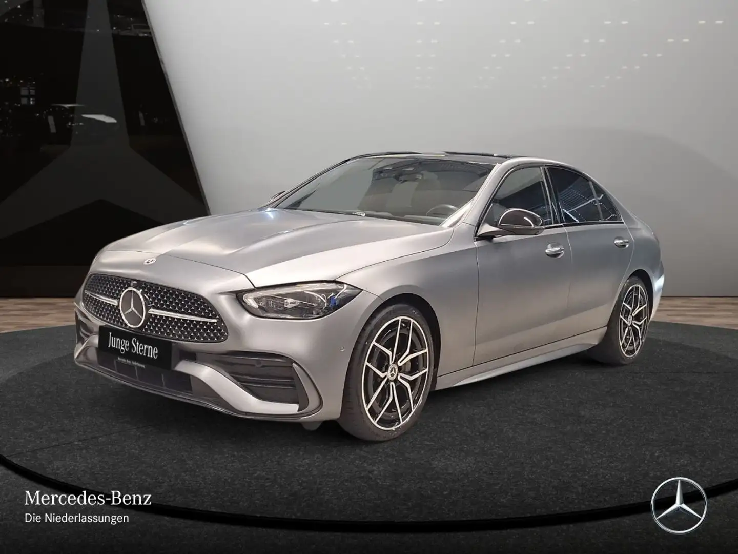 Mercedes-Benz C 300 d 4M AMG+NIGHT+PANO+360+STHZG+KEYLESS+9G Grau - 2