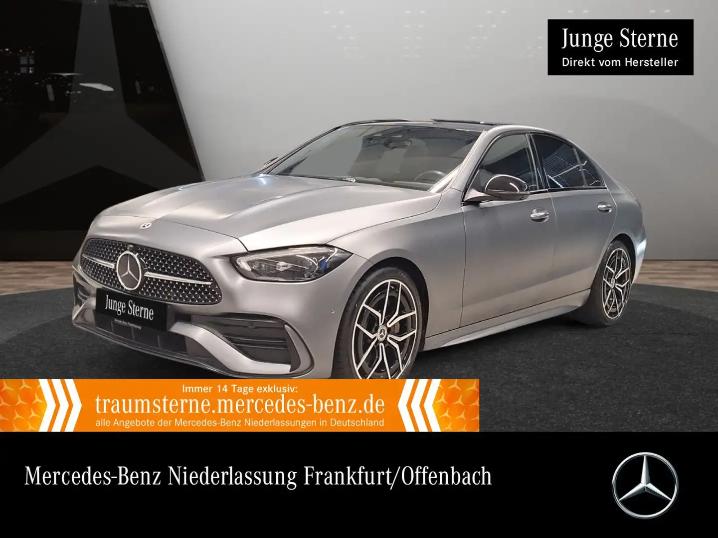 Mercedes-Benz C 300 d 4M AMG+NIGHT+PANO+360+STHZG+KEYLESS+9G Grau - 1