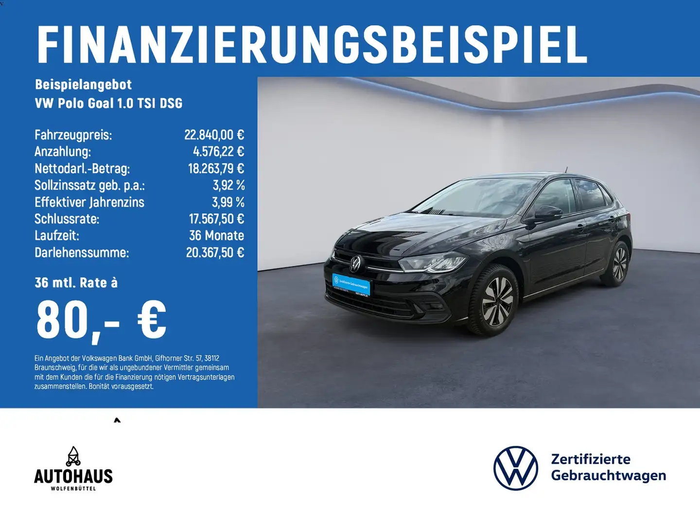 Volkswagen Polo Goal 1.0 TSI DSG ACC AHK KAMERA LED NAV SHZ Nero - 2