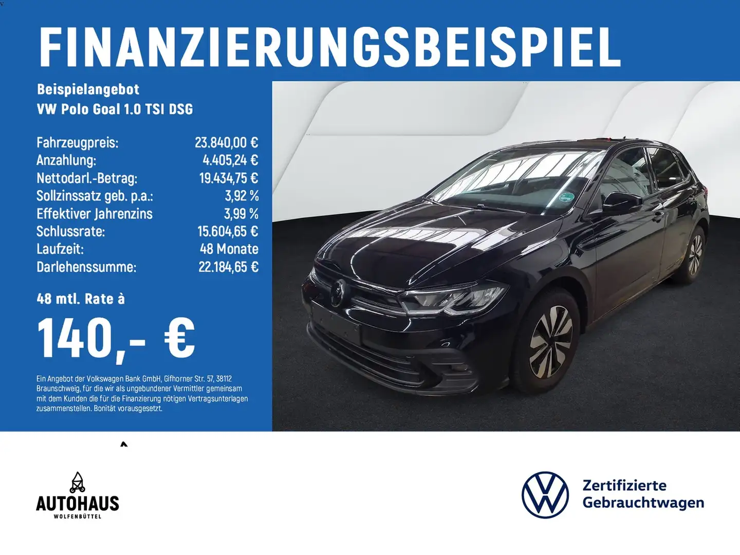Volkswagen Polo Goal 1.0 TSI DSG ACC AHK KAMERA LED NAV SHZ Noir - 2