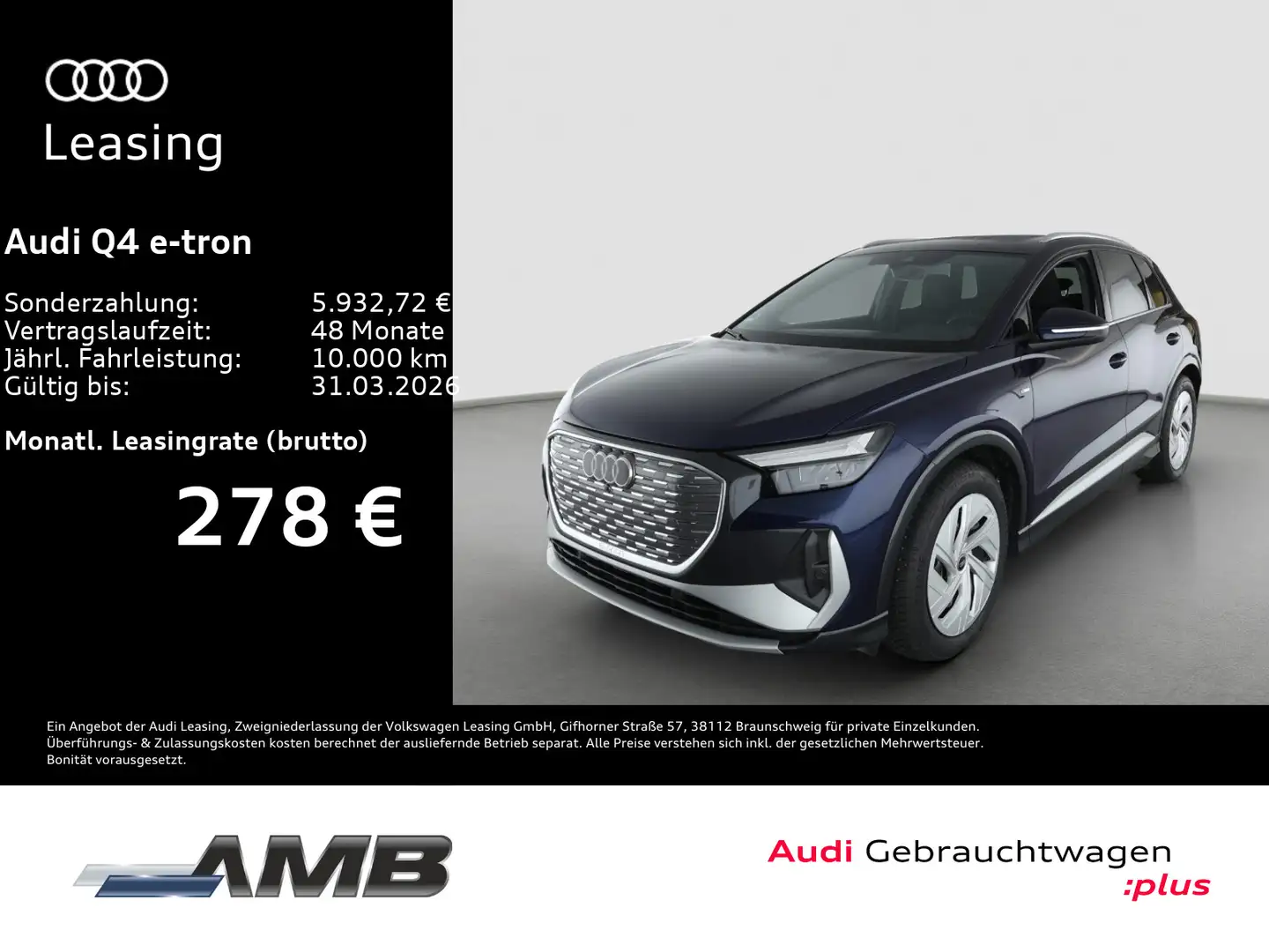 Audi Q4 e-tron Q4 e-tron S line 40 Standklima/Sportsitze/04. Blau - 1
