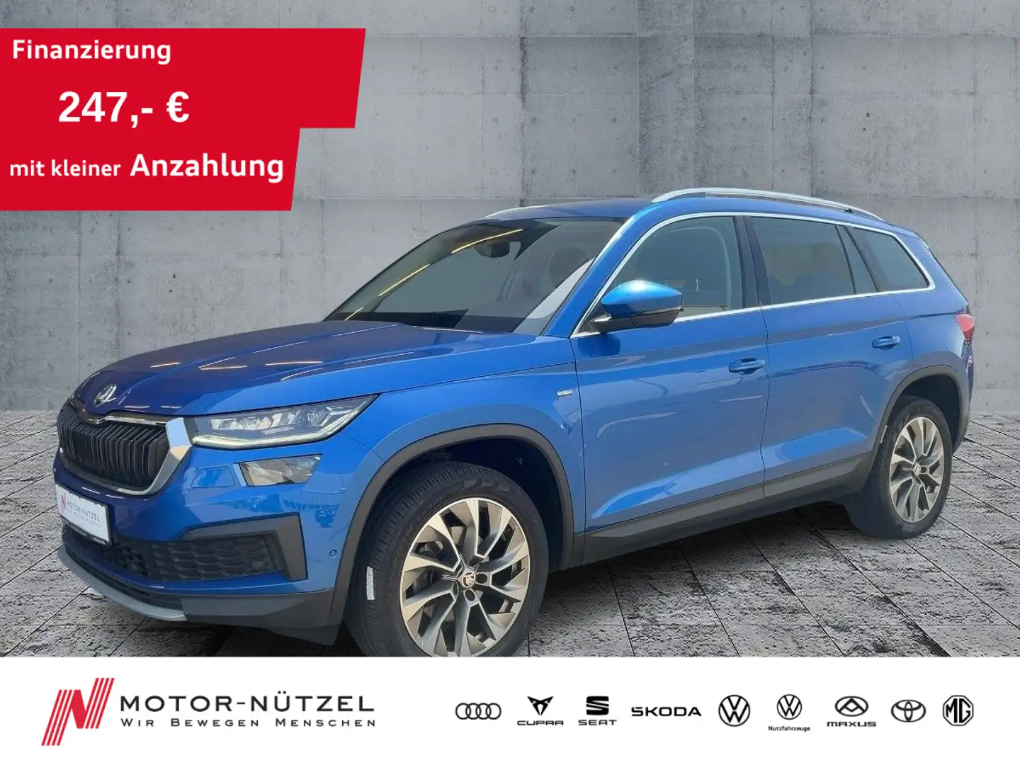 Skoda Kodiaq 1.5 TSI DSG CLEVER LED+NAV+ACC+SHZ+RFK+VC Blauw - 1