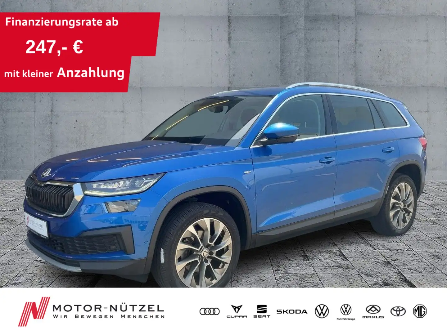 Skoda Kodiaq 1.5 TSI DSG CLEVER LED+NAV+ACC+SHZ+RFK+VC Bleu - 1