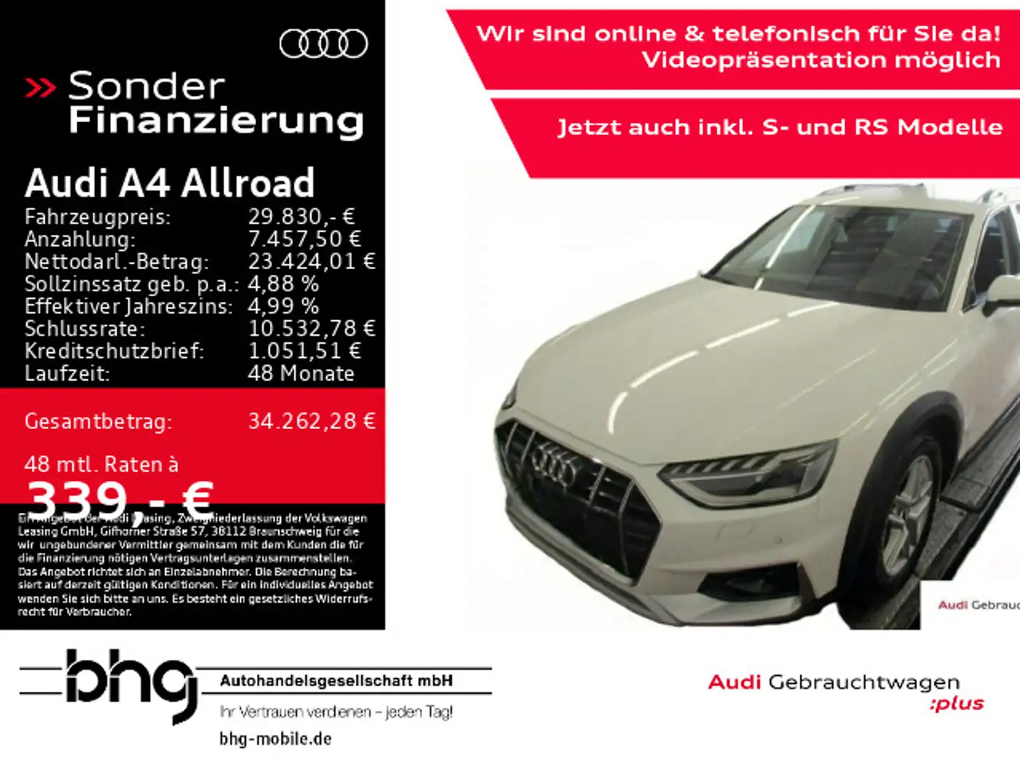 Audi A4 allroad A4 allroad quattro 40TDI S tronic AssistTour Bus Weiß - 1