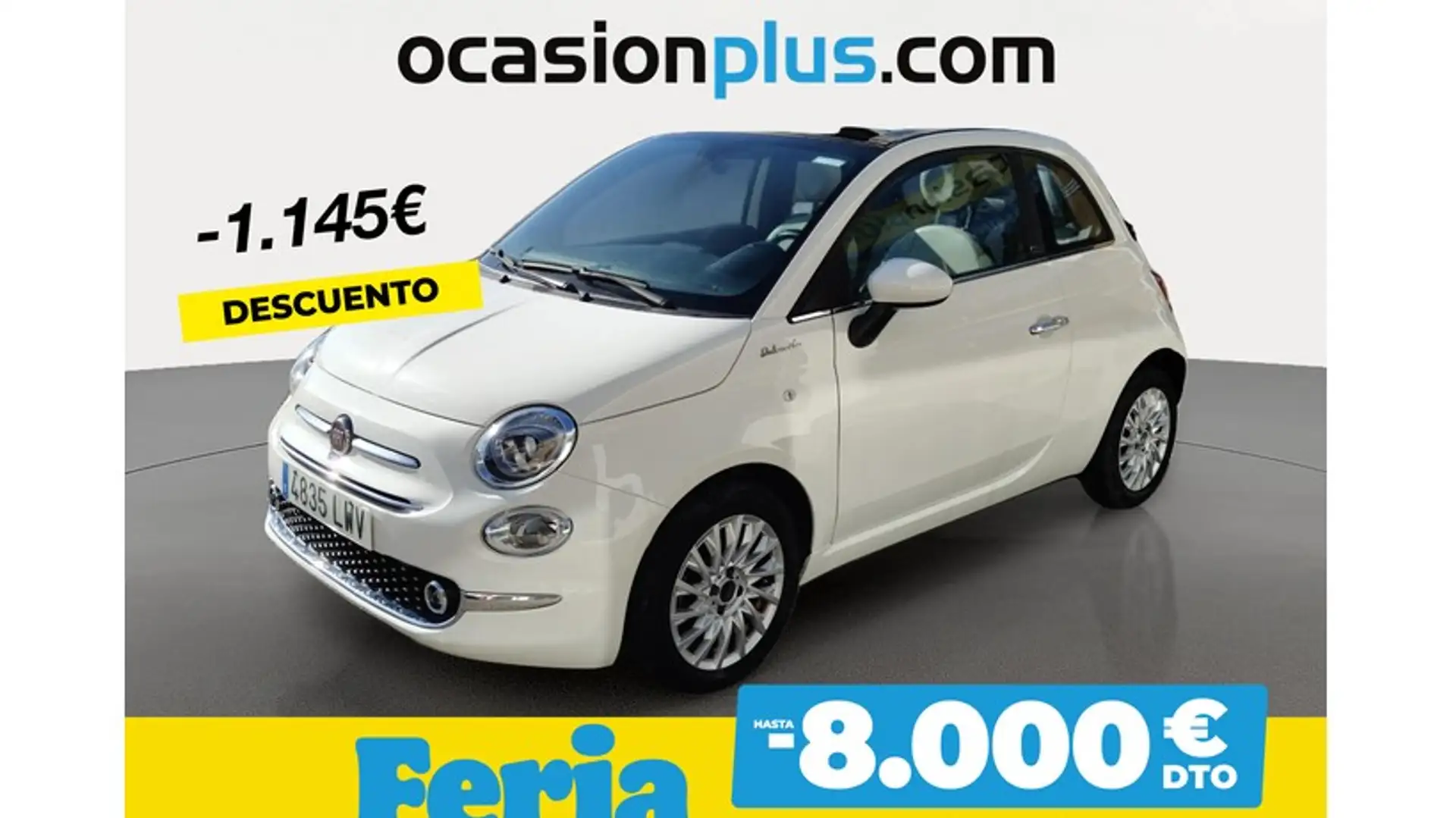 Fiat 500C 1.0 Hybrid Dolcevita 52kW Blanc - 1