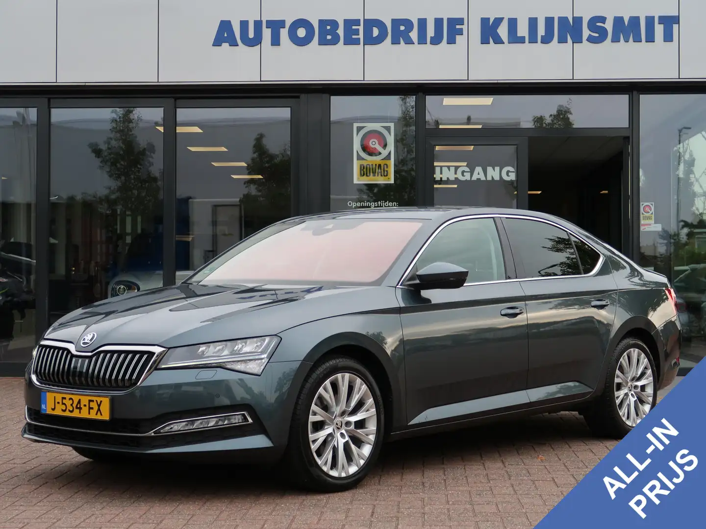 Skoda Superb 1.5 TSI Business Edition | Elektr Trekhaak | Leder Grijs - 1