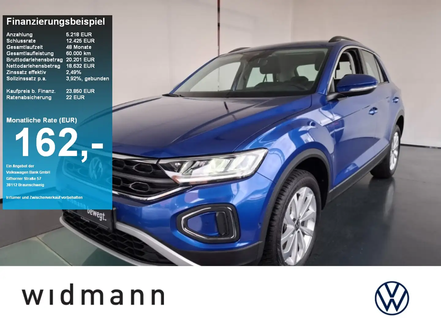 Volkswagen T-Roc Life 1.0 110 PS LED NAVI ACC DAB Bleu - 1
