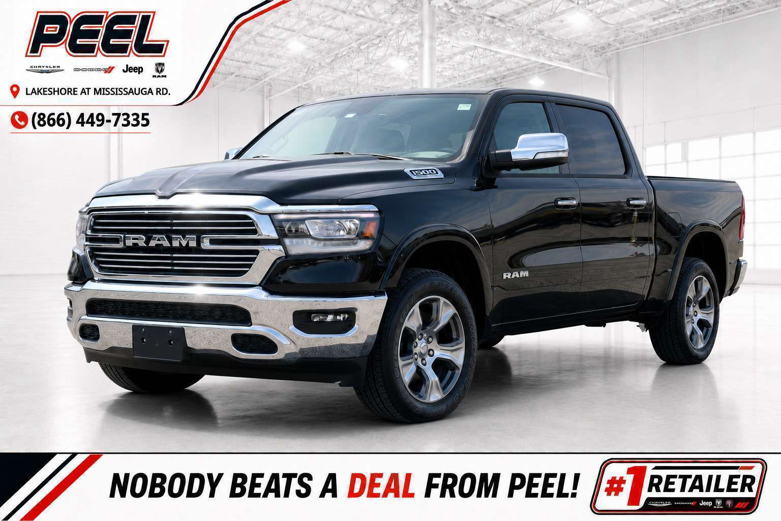 Black 2022 RAM 1500 Pickup Truck Four-Wheel Drive 8-Speed Automatic