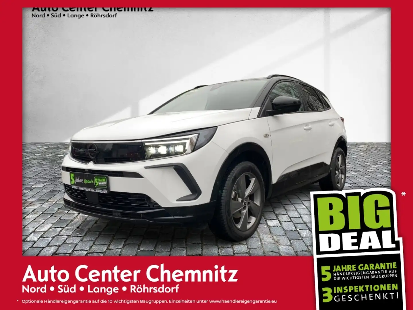 Opel Grandland 1.2 AT8 GS Line BiLED/Navi/IntelliGrip Weiß - 1