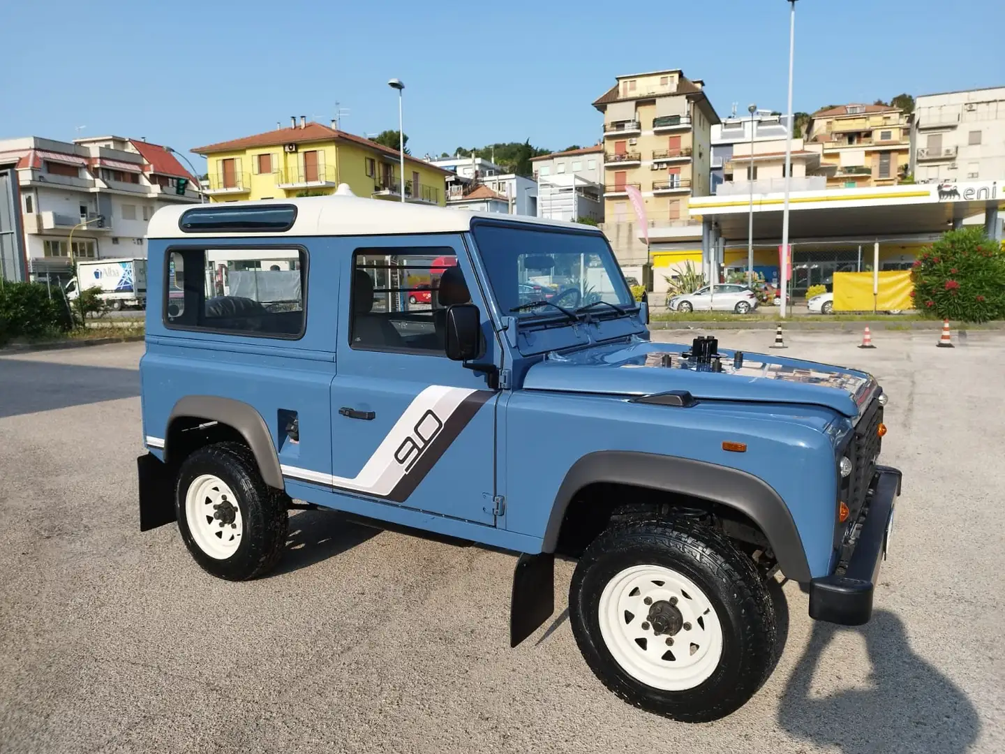 Land Rover Defender Pick -up top Bleu - 1