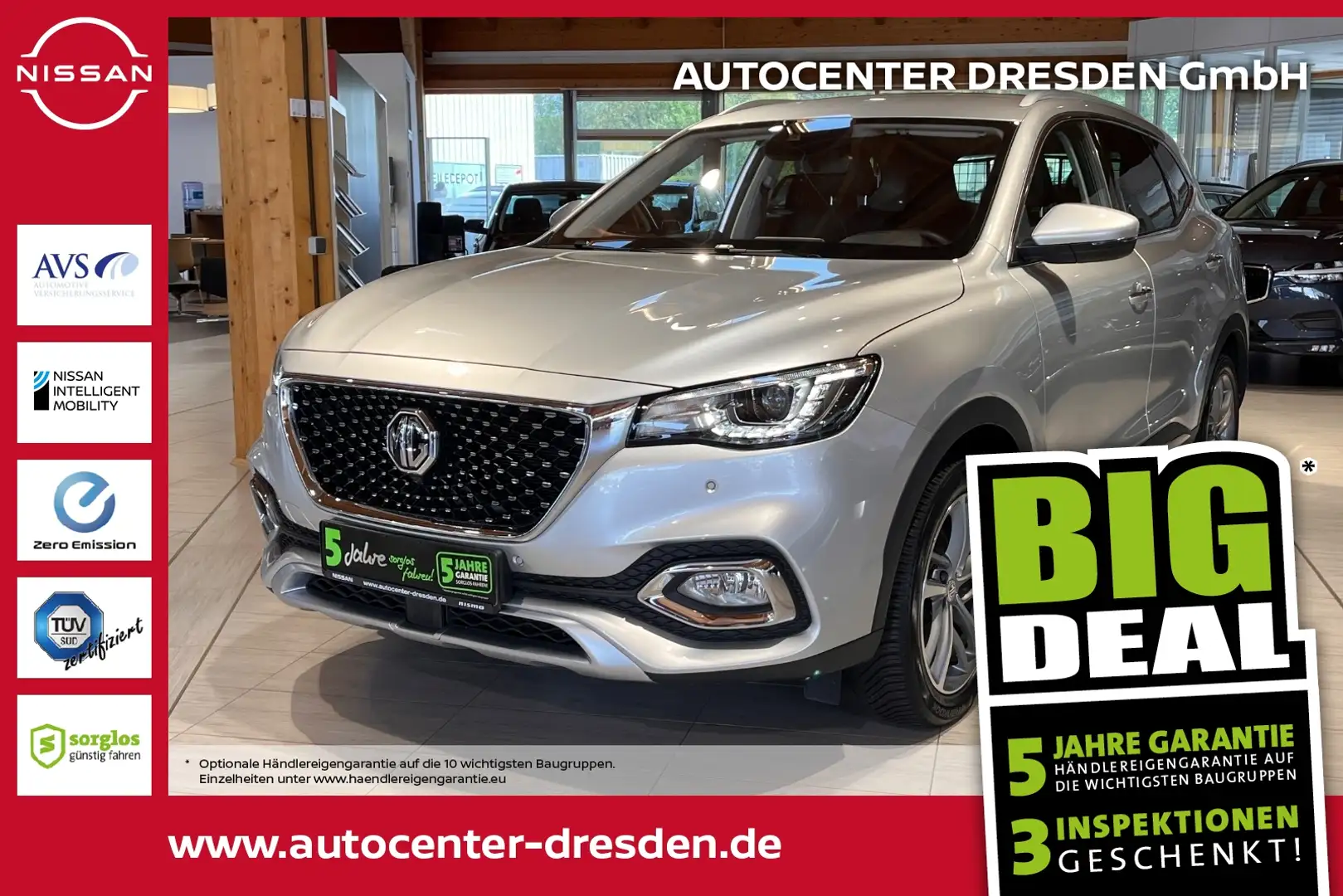 MG EHS Comfort PHEV SpurH KeyLess Navi PDC ACC KAM Ezüst - 1