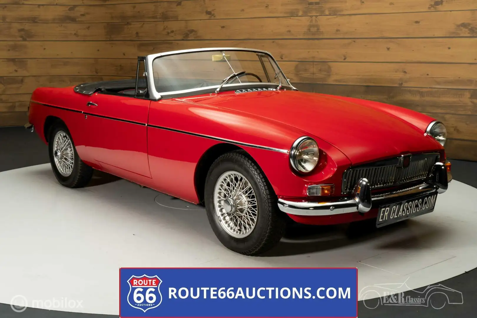 MG MGB Cabriolet 1963 | Route 66 auctions Rood - 1