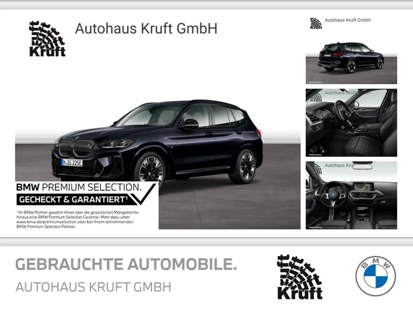 BMW iX3 IMPRESSIVE+AHK+KAMERA+HUD+HK SOUND Schwarz - 1