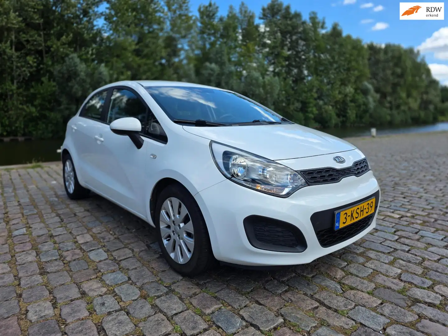Kia Rio 1.2 CVVT Dealer onderhouden airco cruis control cv Blanc - 1