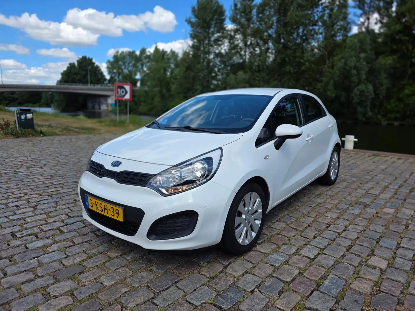 Kia Rio 1.2 CVVT Dealer onderhouden airco cruis control cv Blanc - 2