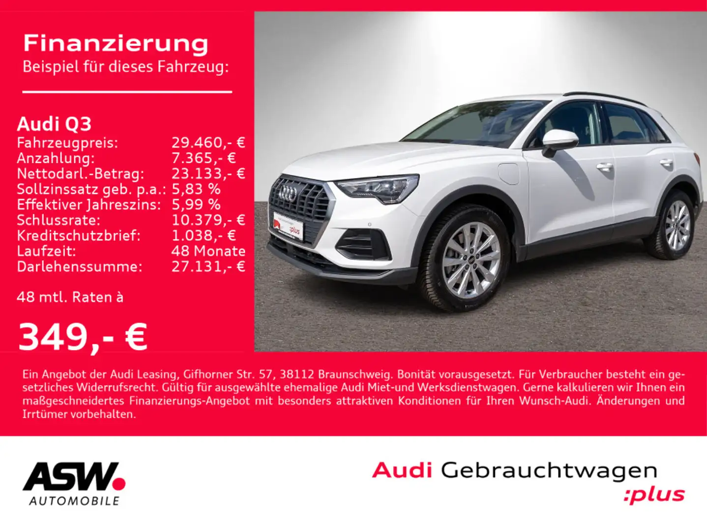 Audi Q3 45TFSI e Stronic LED AHK SHZ PDC Weiß - 1