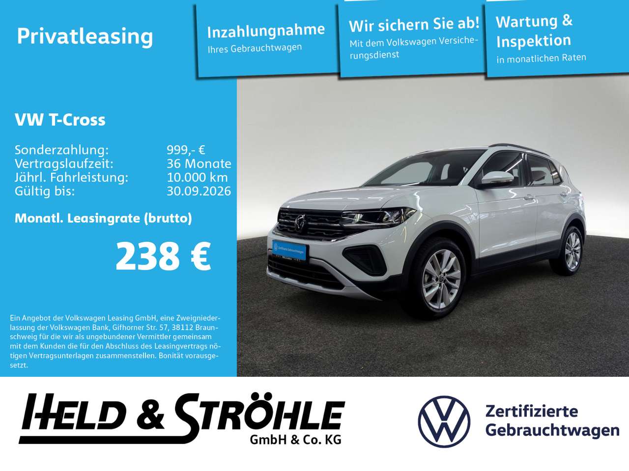 Volkswagen T-Cross 2025 — Life 1.0 TSI DSG AHK LED PDC SHZ APP