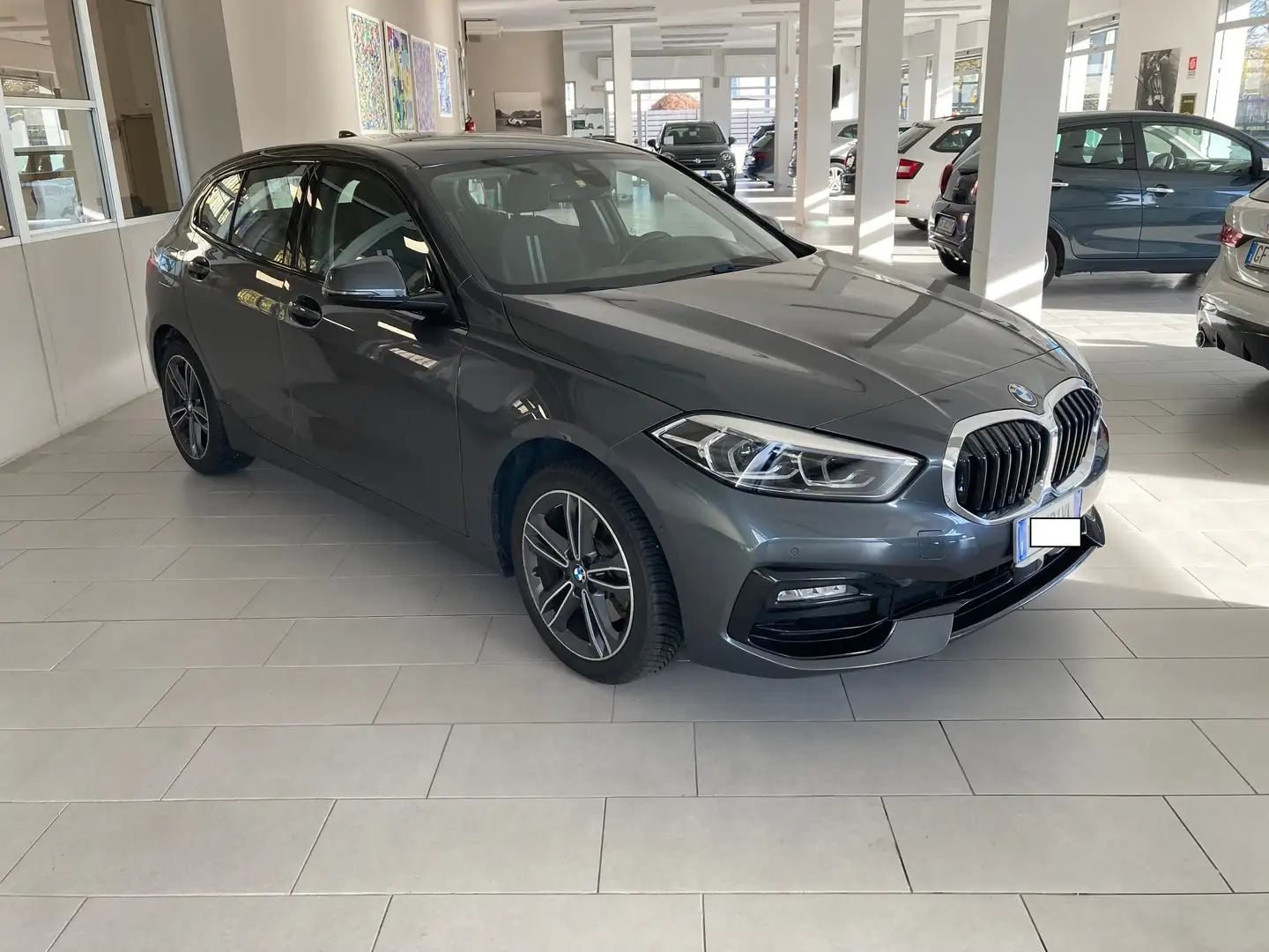 BMW 116 Serie 1 F40 116d Msport auto UNIPROPRIETARIO Grigio - 1