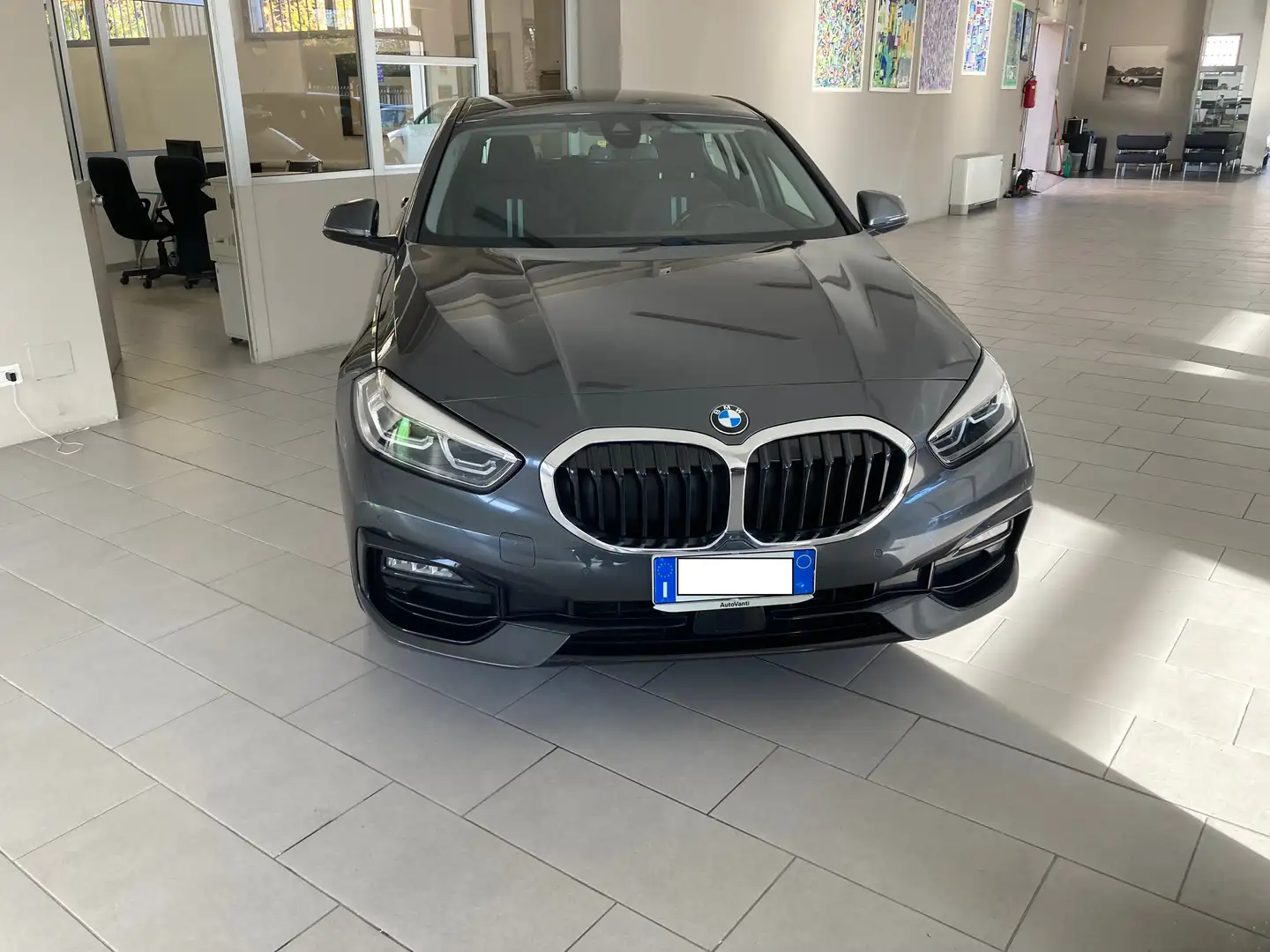 BMW 116 Serie 1 F40 116d Msport auto UNIPROPRIETARIO Grigio - 2