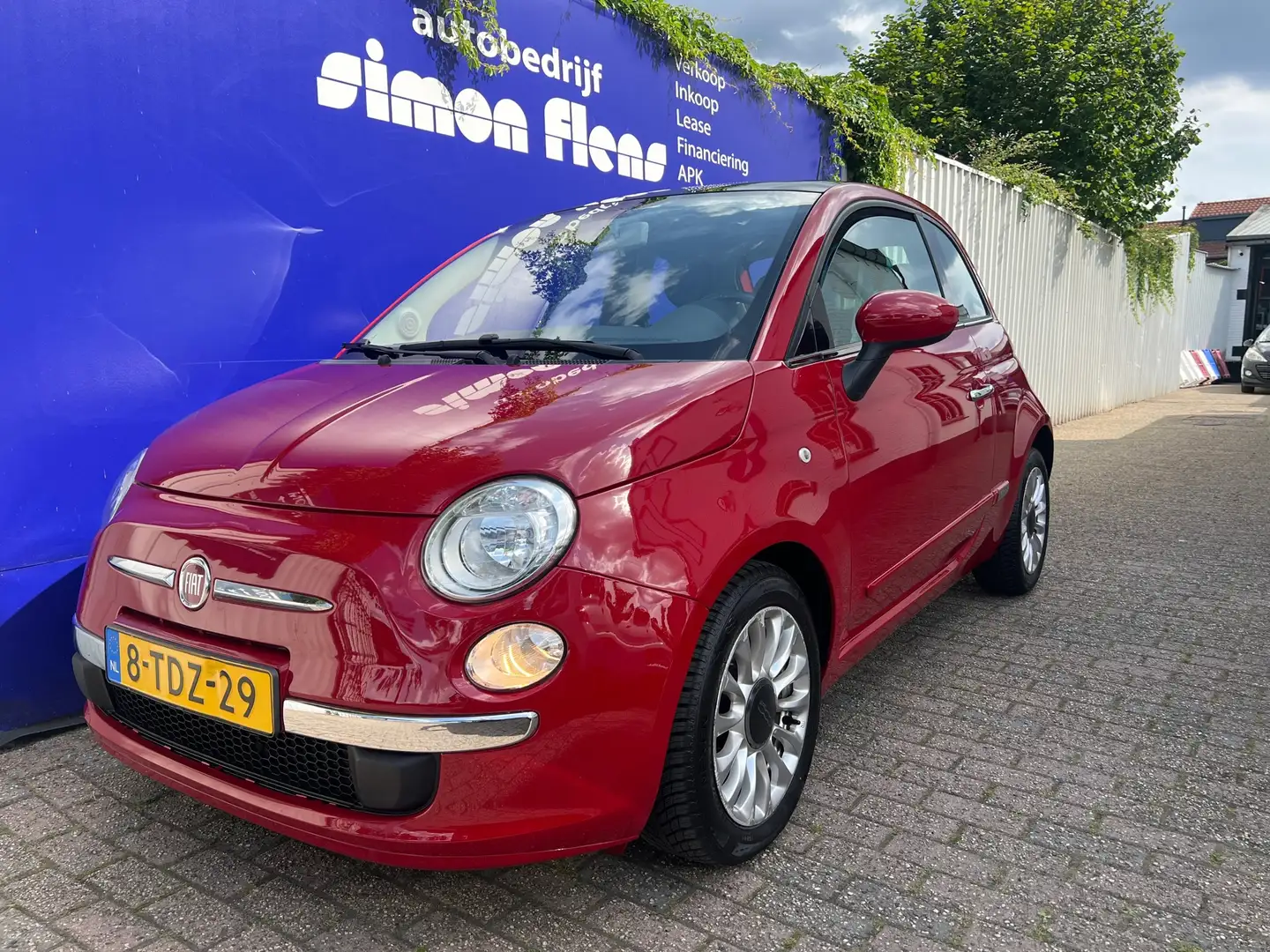 Fiat 500 0.9 TwinAir Lounge*AUTOMAAT* Rood - 1