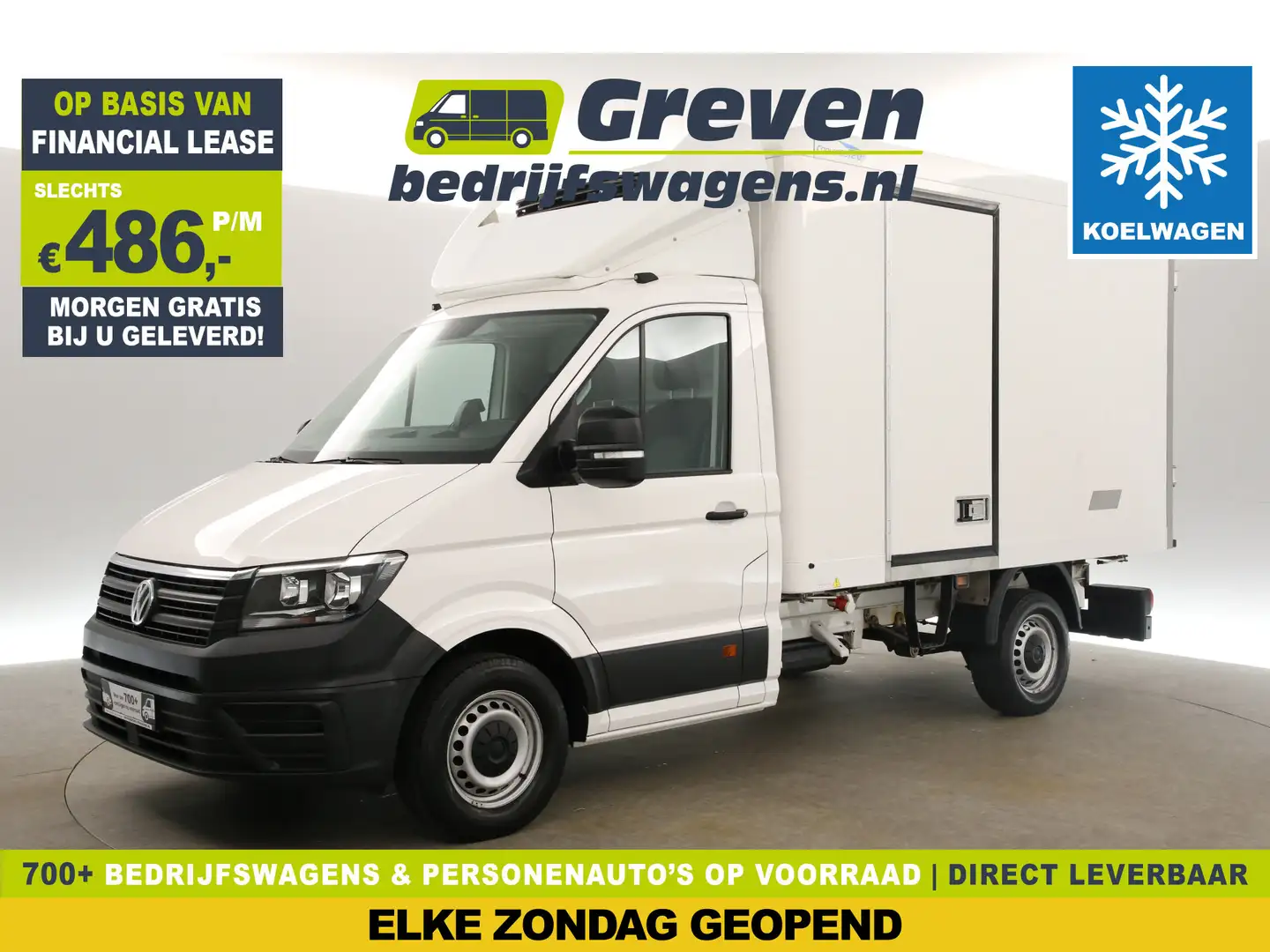 Volkswagen Crafter 35 2.0 TDI 177PK Koelwagen Bakwagen Zijdeur Airco Wit - 1