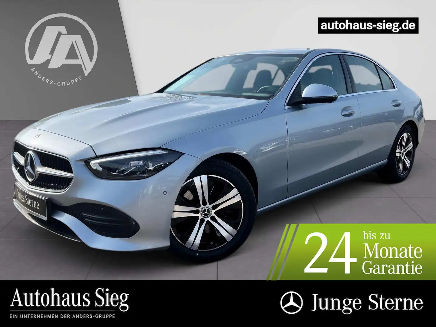 Mercedes-Benz C 220 d Avantgarde AdvPLus+MBUX+LED+Kam+SHD+AHK Zilver - 1