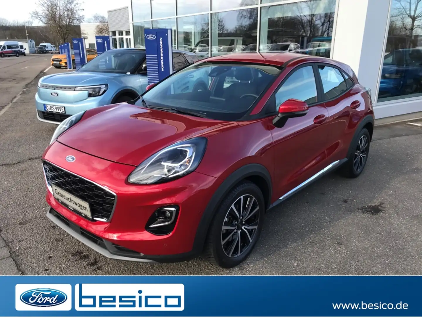 Ford Puma Titanium MHEV+iACC+BLIS+PDC+NAV+DAB+SHZ+LMF Rouge - 1