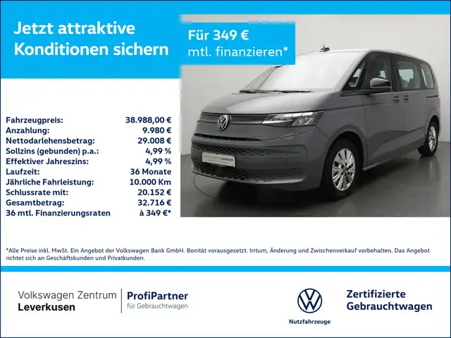 Volkswagen T7 Multivan eHybrid 7 SITZE AHK LED KAM DSG