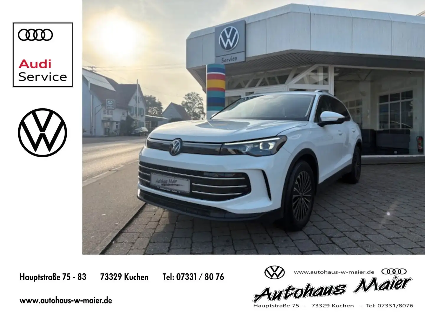 Volkswagen Tiguan 1.5 eTSI Elegance DSG/AHK/NAV/RFK/SHZ Weiß - 1