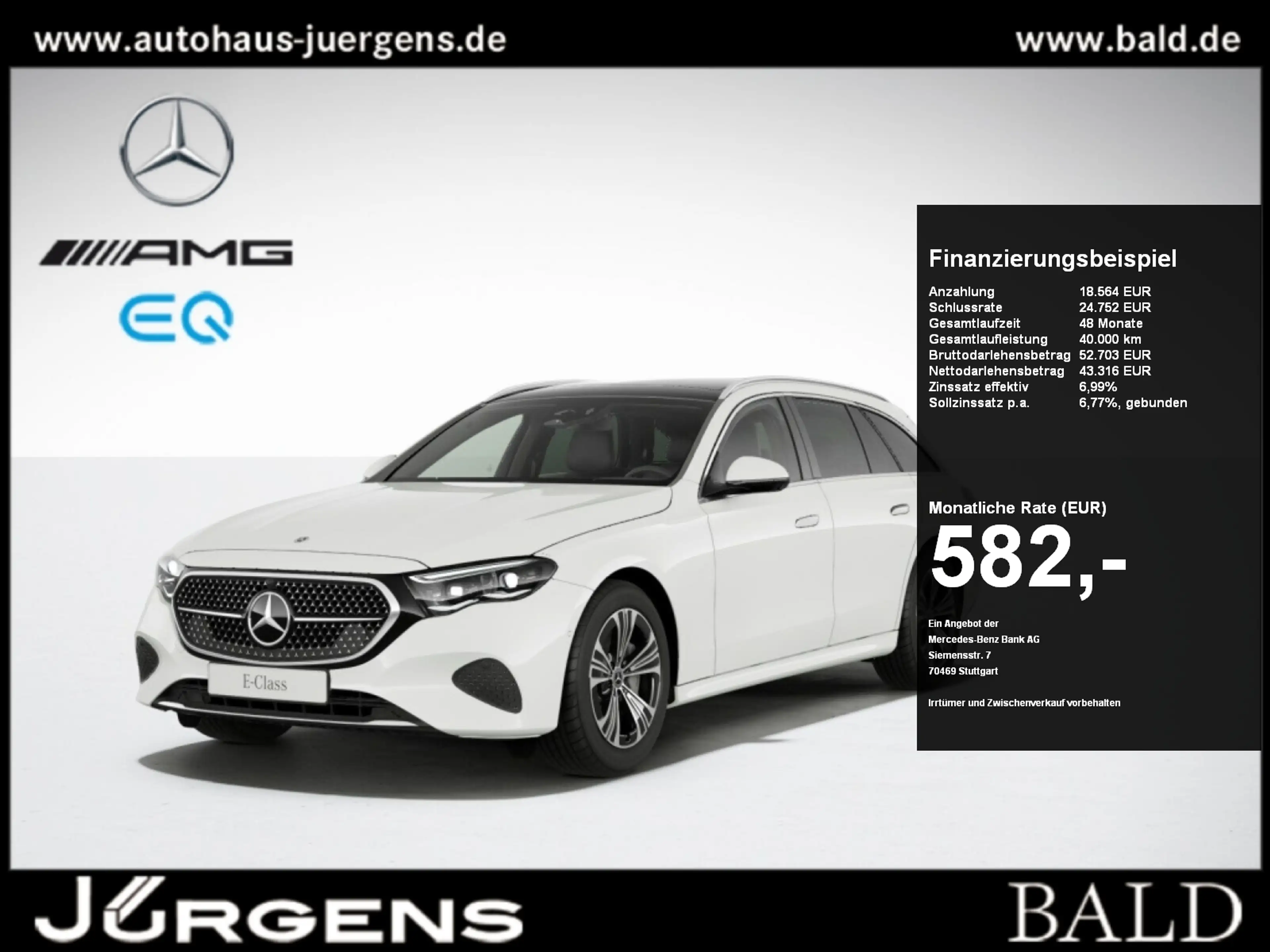 Mercedes-Benz E 450 d 4M T Avantgarde/360/Pano/AHK/Leder/Memo