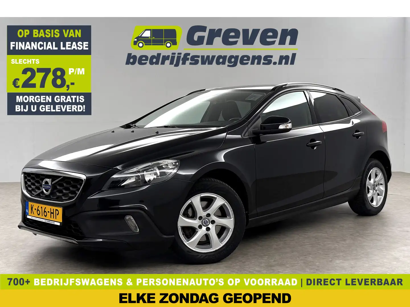 Volvo V40 Cross Country 1.6 T4 180PK Airco Cruise Navigatie Parkeersensore Negro - 1