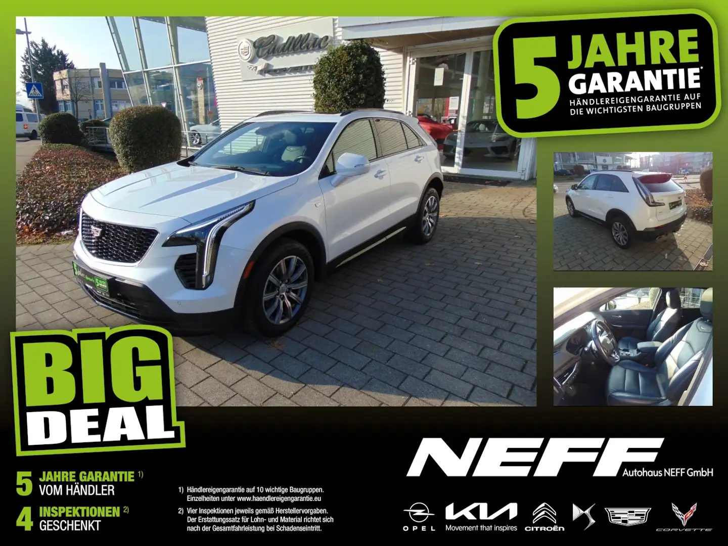 Cadillac XT4 Sport 2.0 Turbo AHK+LED+Navi+SHZ+Panoramadach Weiß - 1
