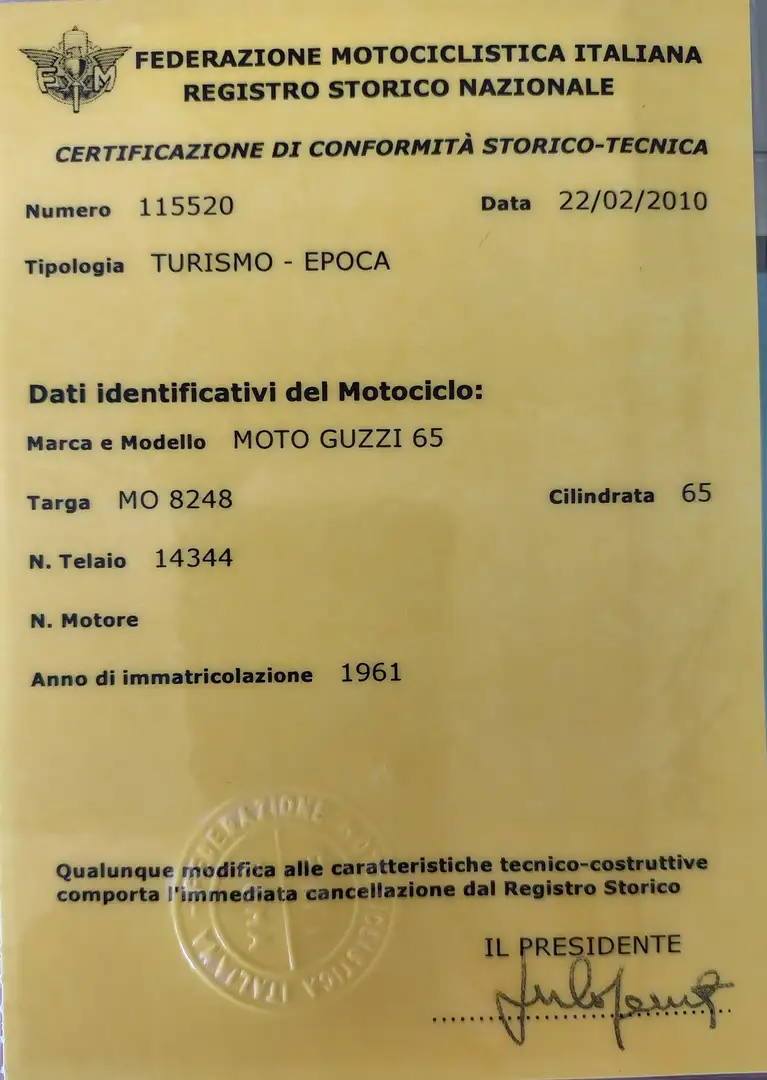 Moto Guzzi V 65 hp 2 kw2 cilindrata 65 Rosso - 2