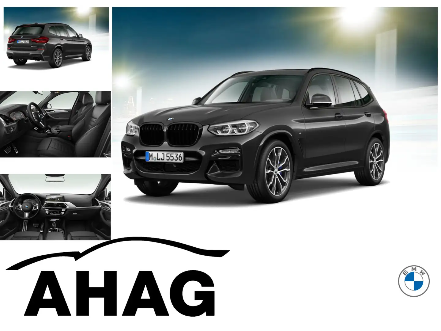 BMW X3 M40d AT Navi Tempom.aktiv Panoramadach Bluetooth P Grau - 1