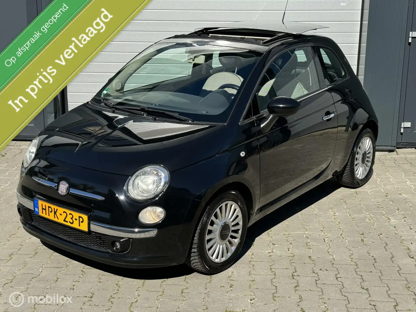 Fiat 500 1.2 Lounge| Airco| Schuifdak| Stoelverwarming Noir - 1