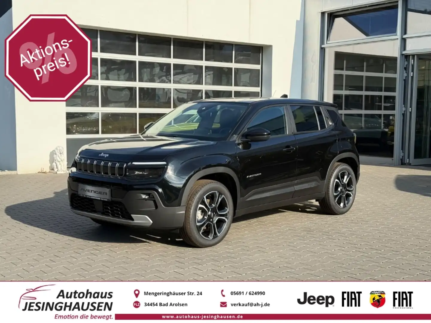 Jeep Avenger Altitude MHEV BEI ZULASSUNG BIS 31.10.25+JBL+Navi+ Noir - 1