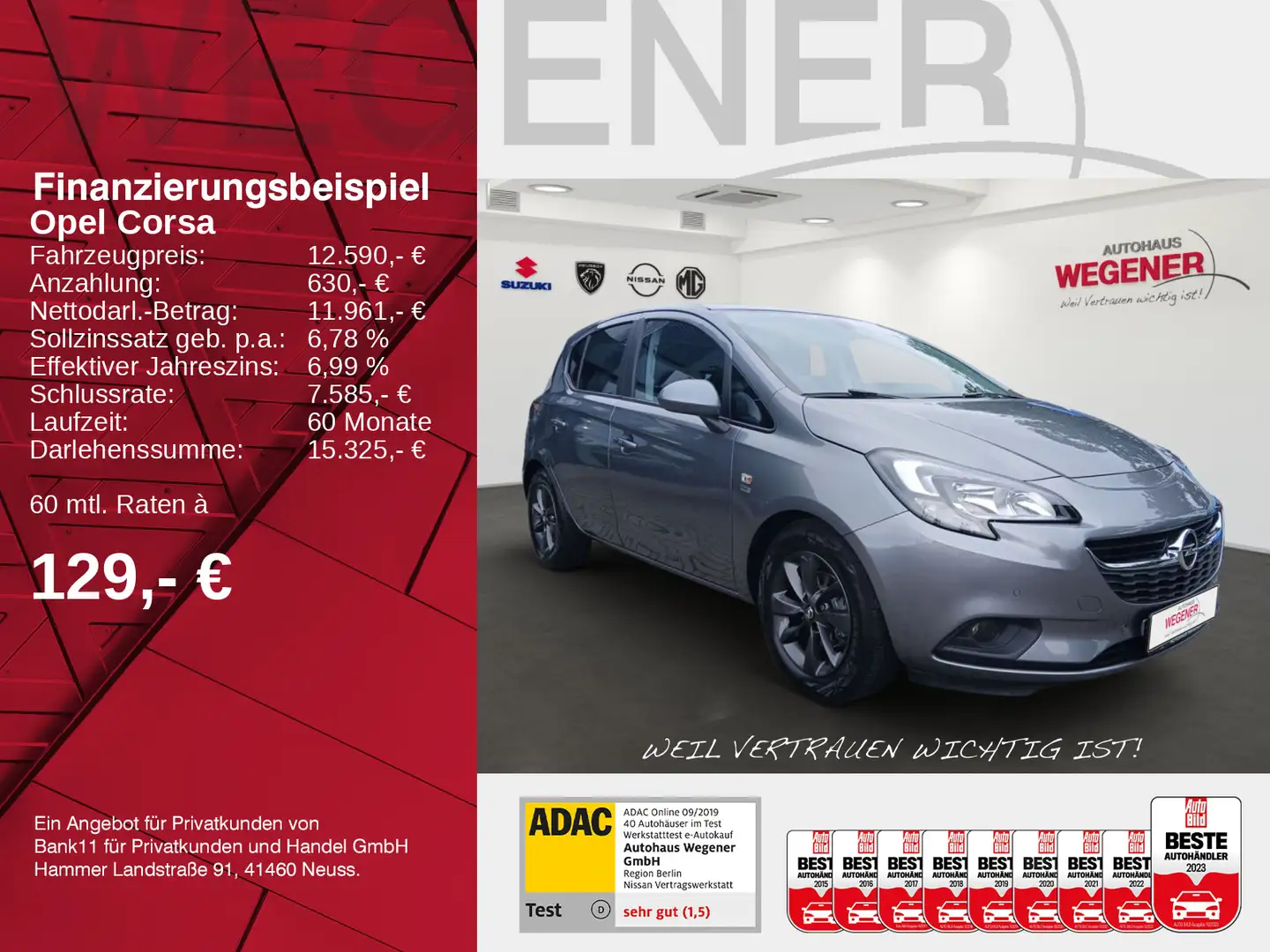 Opel Corsa 120Jahre Klima SHZ Lenkradheizung Tempomat Grau - 2